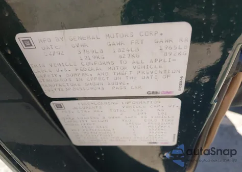 1992 Chevrolet Corvette z USA, uszkodzony, nr VIN 1G1YY23P2N5109093